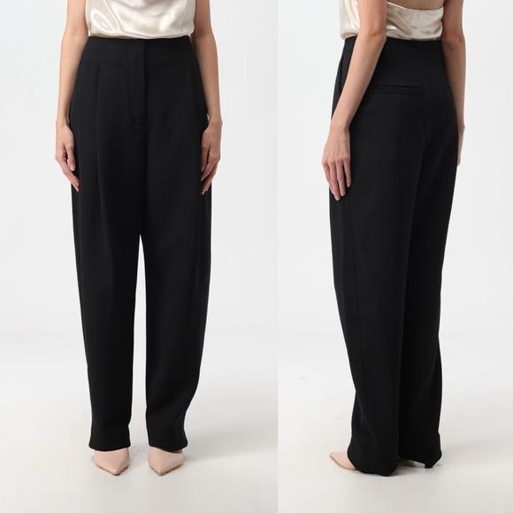 Proenza Schouler Wool Blend Black Dress Pants Size 4 Small Sleek Work Office - Picture 1 of 10
